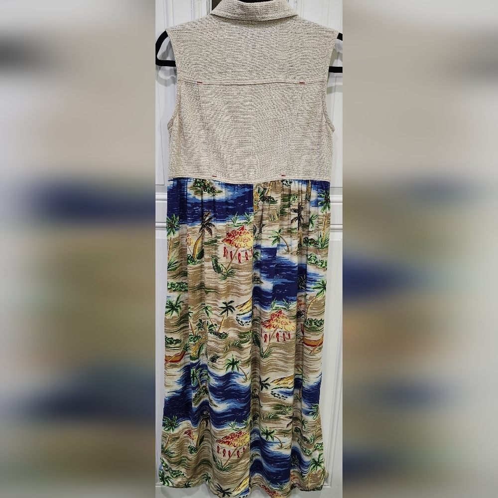 Vintage Carole Little Sport Sleeveless Tropical Maxi Dress Women's Size 6 - Picture 4 of 6